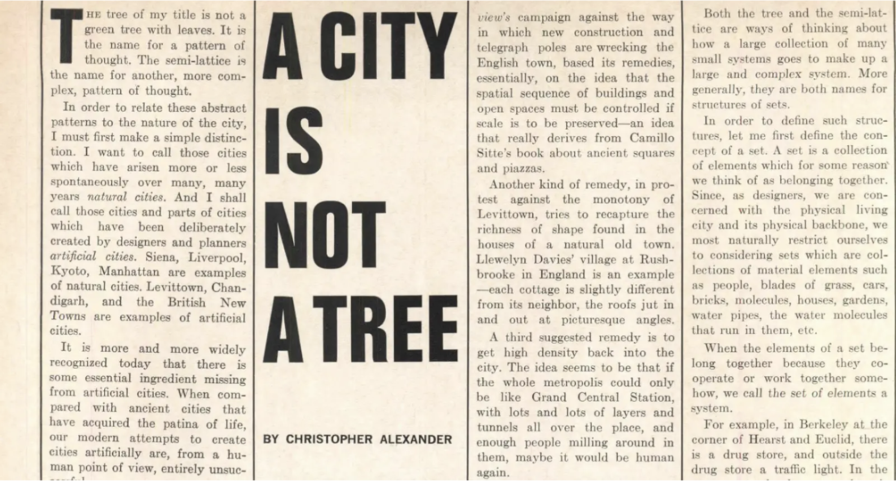 Christopher Alexander The Enduring Influence of An Icon the Oval